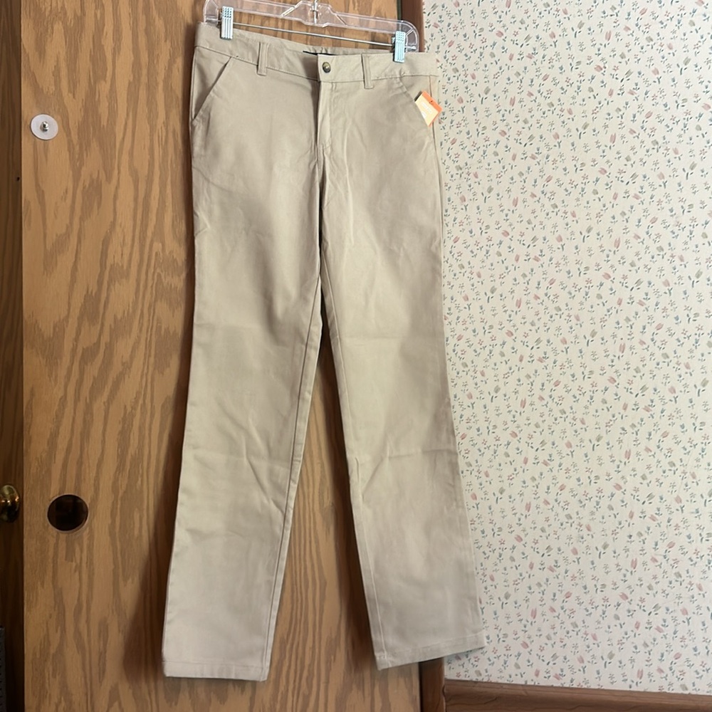 FRENCH TOAST UNIFORM PANTS: KHAKI: STRAIGHT LEG: NEW WITH TAGS: SIZE 16